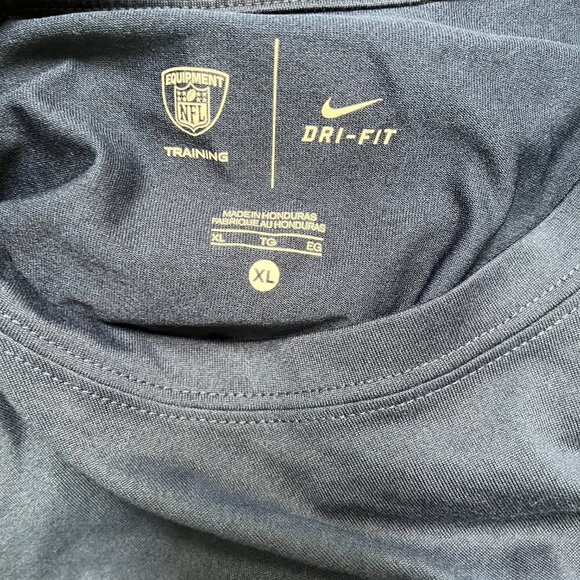Nike Training Dri Fit New England Patriots NFL Short Sleeve Navy Size XL - Picture 5 of 5